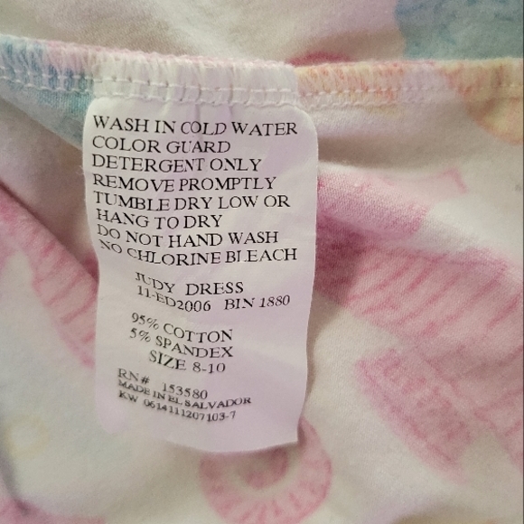 Colorful Seahorse Print Kids Dress - Picture 2 of 2